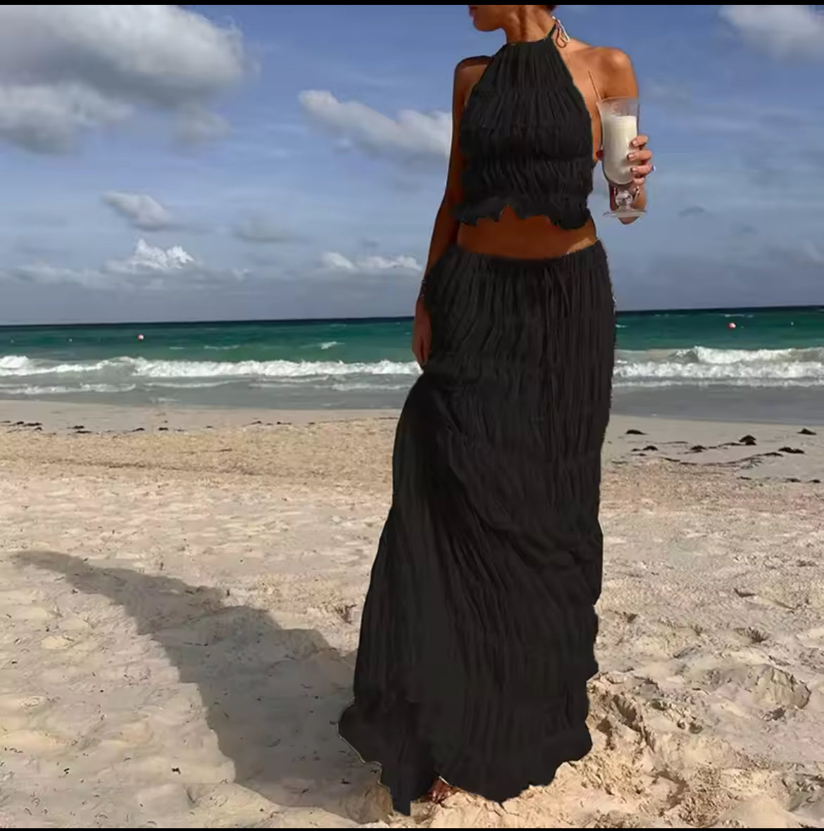 🌸 Tropical Hummingbird Boho Dress