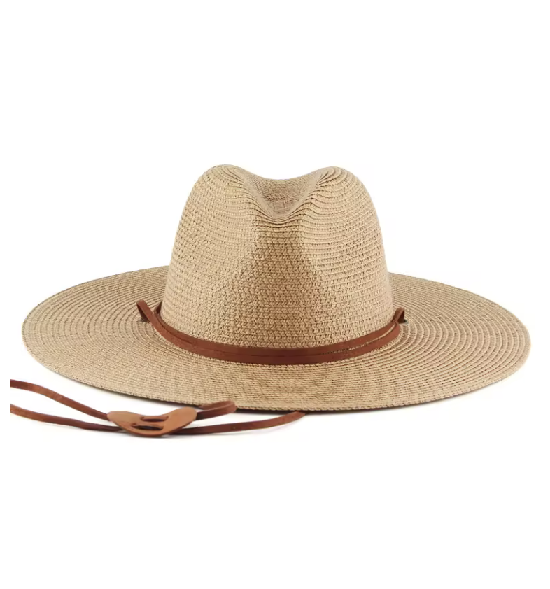 👒 Classic Wide-Brim Beach Hat – Sun-Kissed Elegance