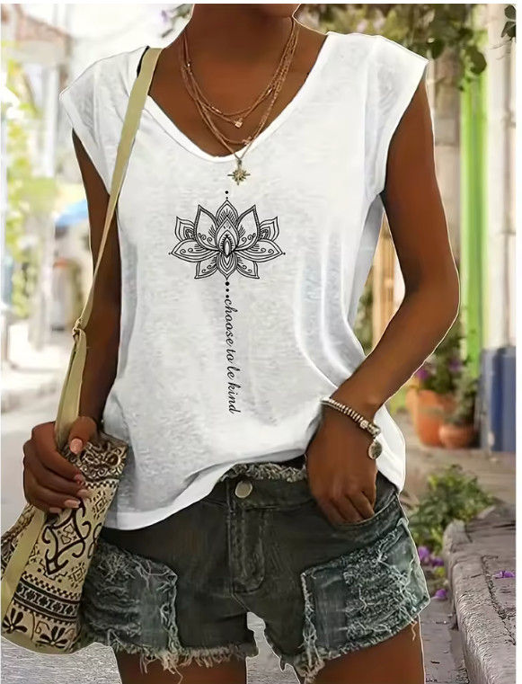 “Choose to Be Kind” Lotus Tank Top 🌸