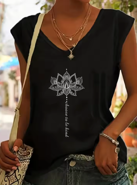 “Choose to Be Kind” Lotus Tank Top 🌸