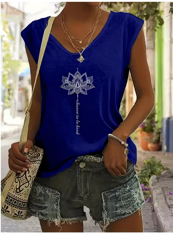 “Choose to Be Kind” Lotus Tank Top 🌸