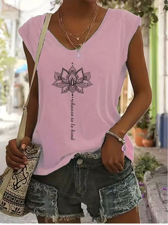 “Choose to Be Kind” Lotus Tank Top 🌸